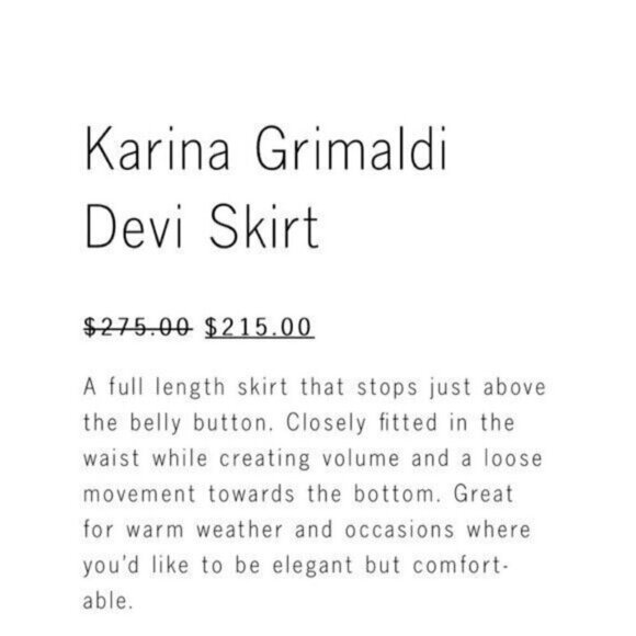 Karina Grimaldi Devi Skirt Linen Peach Monet Size Large NWT $268 - Picture 6 of 7